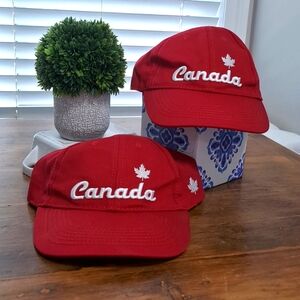 New, Canada baseball caps x2